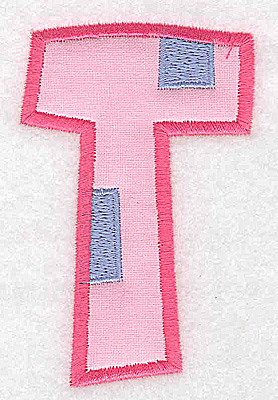 Embroidery Design: T applique large<br> 2.35w X 3.65h