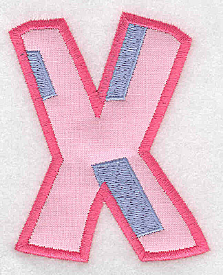 Embroidery Design: X applique large<br> 2.97w X 3.68h