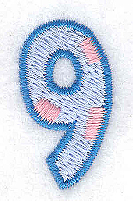 Embroidery Design: 9 small<br> 0.72w X 1.28h