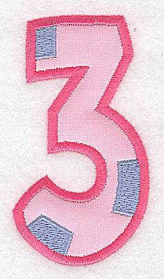 Embroidery Design: 3 applique large<br> 1.99w X 3.66h