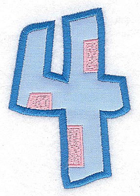 Embroidery Design: 4 applique large<br> 2.48w X 3.69h