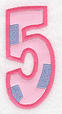 Embroidery Design: 5 applique large<br> 1.77w X 3.67h