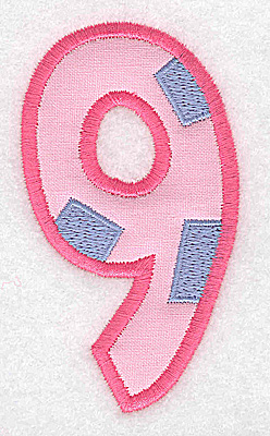 Embroidery Design: 9 applique large<br> 2.07w X 3.70h