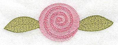 Embroidery Design: Rosebud pink large<br> 3.87w X 1.42h