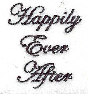 Embroidery Design: Happily Ever After text<br> 2.14w X 2.50h