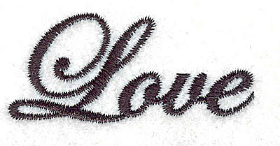 Embroidery Design: Love text<br> 2.25w X 2.03h