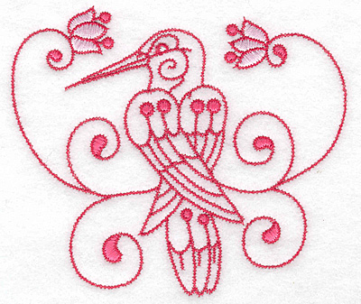 Embroidery Design: Hummingbird A large<br> 4.98w X 4.36h