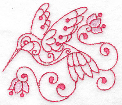 Embroidery Design: Hummingbird B large<br> 4.97w X 4.30h