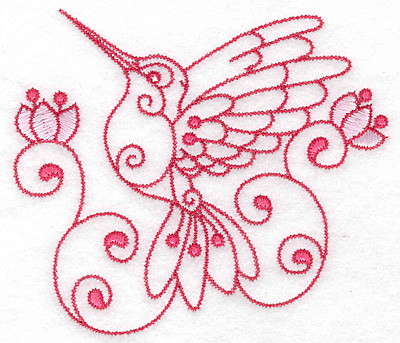 Embroidery Design: Hummingbird C large<br> 4.95w X 4.35h