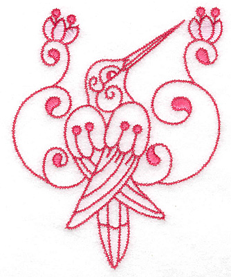 Embroidery Design: Hummingbird E large<br> 4.02w X 4.97h