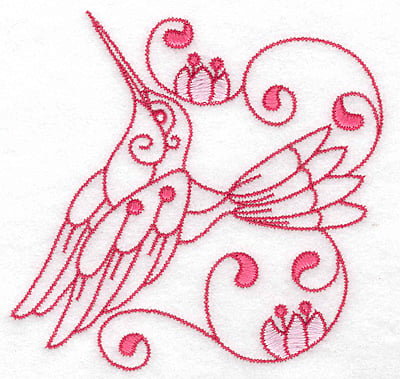 Embroidery Design: Hummingbird F large<br> 4.99w X 4.86h
