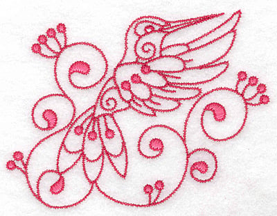 Embroidery Design: Hummingbird G large<br> 4.97w X 3.87h