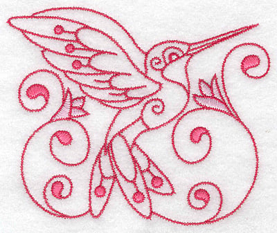 Embroidery Design: Hummingbird H large<br> 4.97w X 4.11h