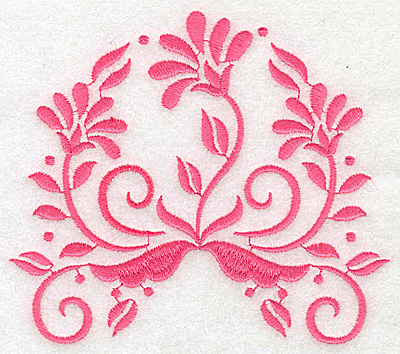 Embroidery Design: Floral design A large<br> 4.93w X 4.31h