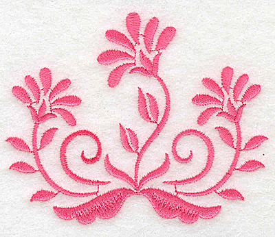 Embroidery Design: Floral design A partial<br> 3.85w X 3.11h