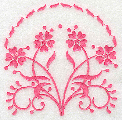 Embroidery Design: Floral design B small<br> 3.89w X 3.86h