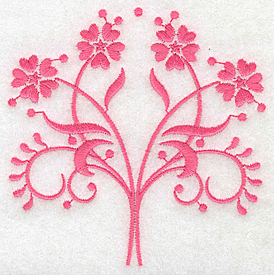 Embroidery Design: Floral design B partial<br> 3.88w X 3.86h
