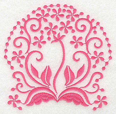 Embroidery Design: Floral design C large<br> 4.95w X 4.91h