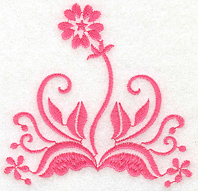 Embroidery Design: Floral design C partial<br> 3.88w X 3.78h