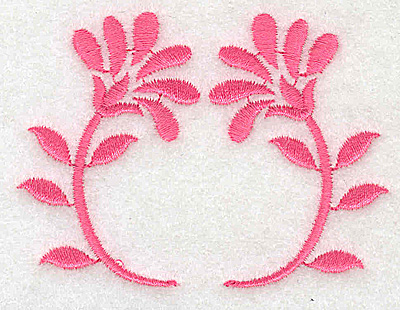 Embroidery Design: Floral design D partial<br> 3.01w X 2.23h