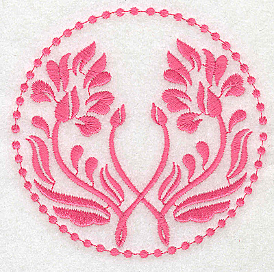 Embroidery Design: Floral design E partial<br> 3.85w X 3.80h