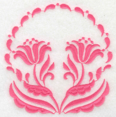 Embroidery Design: Floral design F large<br> 4.76w X 4.91h