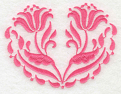 Embroidery Design: Floral design F partial<br> 3.89w X 2.94h