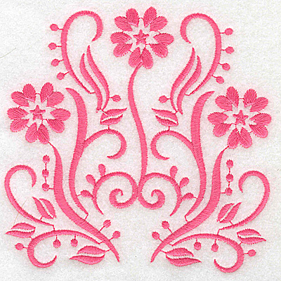 Embroidery Design: Floral design I large<br> 4.93w X 4.93h
