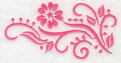 Embroidery Design: Floral design I partial<br> 3.88w X 1.99h