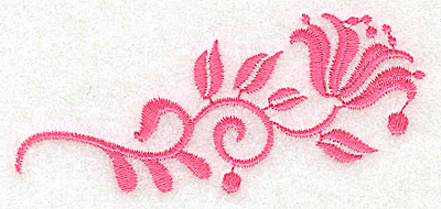 Embroidery Design: Floral design J partial<br> 3.50w X 1.53h