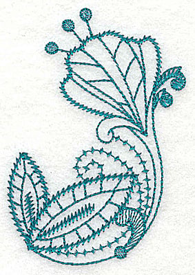 Embroidery Design: Stylized flower<br> 2.67w X 3.87h
