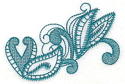 Embroidery Design: Leaf swirls <br> 3.76w X 2.53h