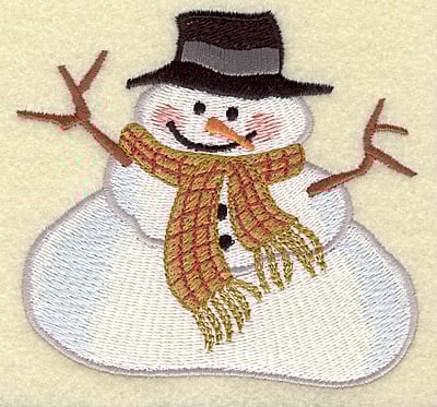 Embroidery Design: Snowman chubby (large)<br> 4.09w X 3.84h