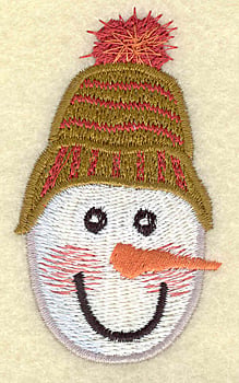Embroidery Design: Snowman head A large<br>1.75w X 3.05h