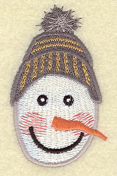 Embroidery Design: Snowman head B large<br> 1.81w X 3.07h