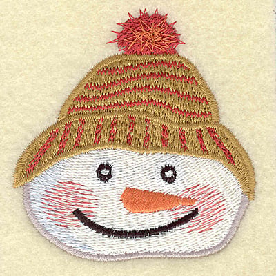 Embroidery Design: Snowman head C large<br> 2.83w X 2.99h