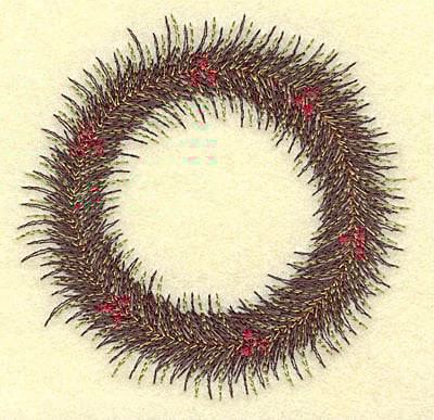 Embroidery Design: Christmas wreath<br> 3.61w X 3.60h | Embroidery Legacy Embroidery Design: Christmas wreath<br> 3.61w X 3.60h