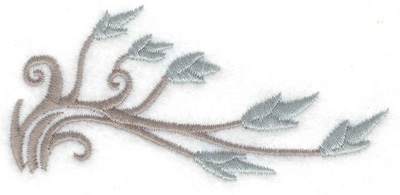 Embroidery Design: Branch with swirls<br> 3.86w X 1.81h