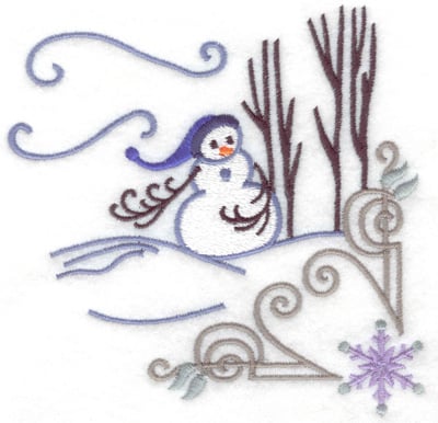 Embroidery Design: Snowman 2 large<br> 4.99w X 4.98h