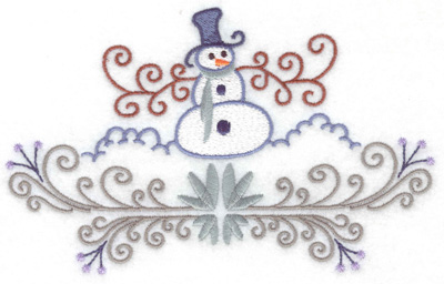 Embroidery Design: Snowman 5 large<br> 6.92w X 4.30h