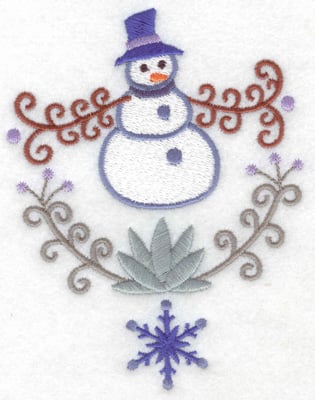 Embroidery Design: Snowman 6 large<br> 3.82w X 4.98h