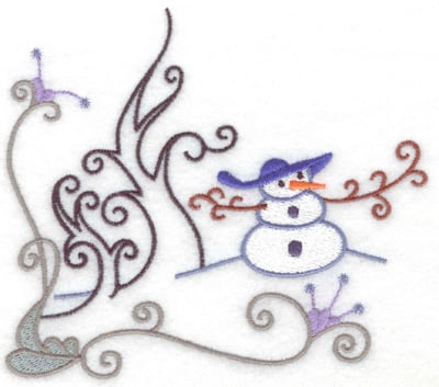 Embroidery Design: Snowman 9 large <br> 5.57w X 4.94h