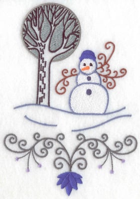 Embroidery Design: Snowman 10 large<br> 6.98w X 4.80h