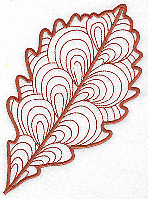 Embroidery Design: Leaf 1 large<br> 5.15w X 7.04h