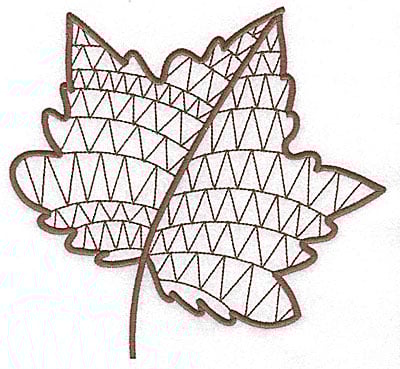 Embroidery Design: Leaf 4 large<br> 7.07w X 6.66h | Embroidery Legacy Embroidery Design: Leaf 4 large<br> 7.07w X 6.66h