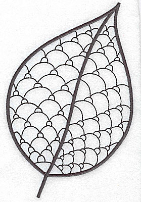 Embroidery Design: Leaf 5 large<br> 4.63w X 7.05h