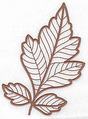 Embroidery Design: Leaf 7 large<br> 5.21w X 7.07h