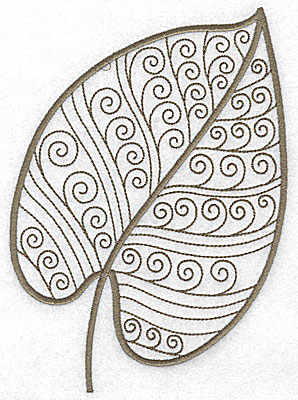 Embroidery Design: Leaf 8 large<br> 5.05w X 7.06h