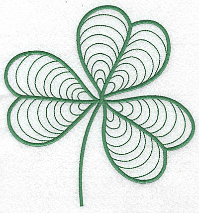 Embroidery Design: Shamrock large<br> 6.73w X 7.07h