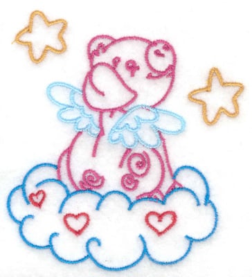 Embroidery Design: Pig sitting on cloud<br> 3.06w X 3.37h